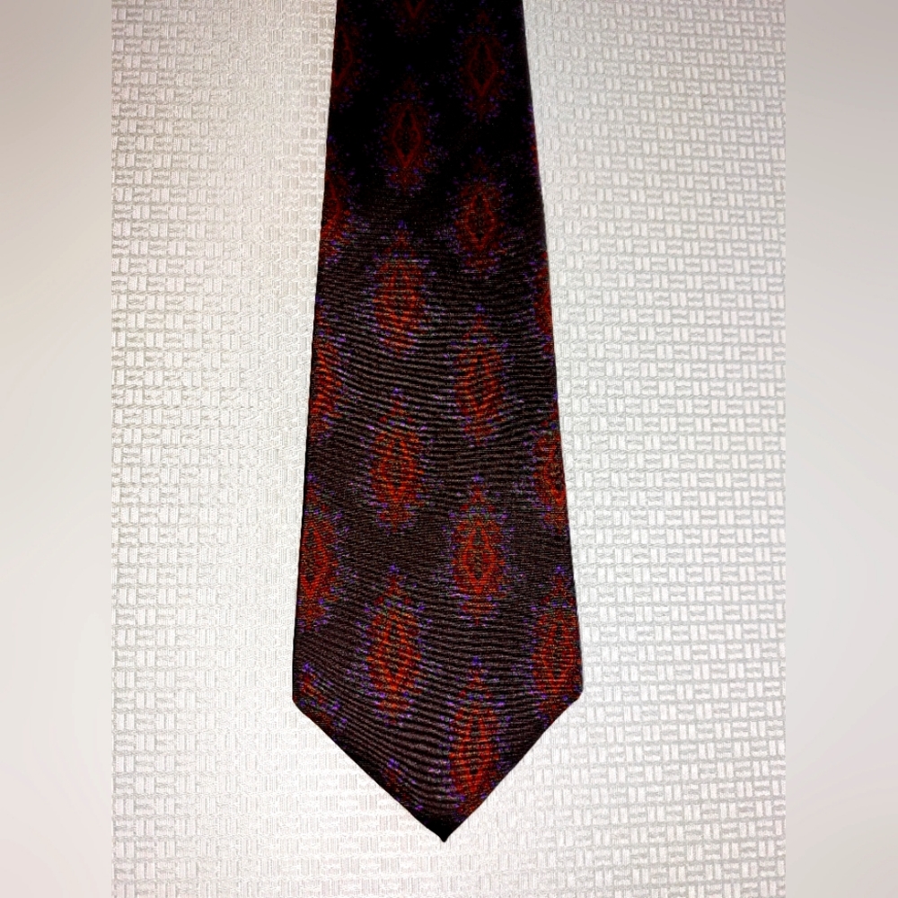 Christian Dior Mens Designer Neck Tie Black All Silk Italian Fabric USA Made